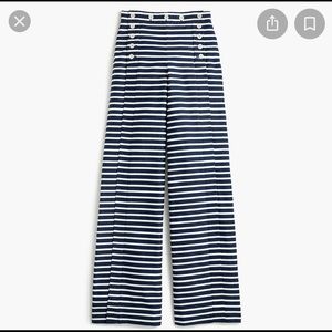 NWT J. Crew Navy White Striped Sailor Pants - P0